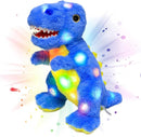 Cuteoy Light-up Plush Blue Dinosaur LED Stuffed Animal Birthday Christmas T-Rex Plushies Toy Gifts for Kids Toddler Girls, 12.5" by TinyTreasures Baby Boutique