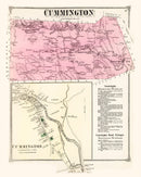 Vintage Map of Cummington, Massachusetts 1873