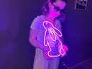 Rabbit 2 Neon Metal Sign