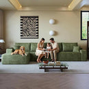 108" Sectional Couches for Living Room Modern Modular Sofa with L-Shape Couchs Upholstered Boneless Couch Deep Seat Sectional Couch with Chaise (Green, Left Facing Chaise+3Seaters) by CozyNest Decor
