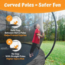JUMPZYLLA Trampoline Outdoor 8FT 10FT 12FT 14FT 15FT 16FT with Enclosure and Ladder, ASTM Approved Recreational Trampoline for Kids and Adults, Anti-Rust Coated Frame by TinyTreasures Baby Boutique