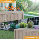 120 Gallon Waterproof Outdoor Storage Box,Resin Deck Box,Lockable Outside Storage Box Container for Patio Furniure,Garden,Tools (120 Gallon,Grey) by GreenHaven Gardens