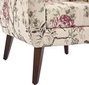 UIXE Floral Accent Chair, Modern Upholstered Armchair in Fabric for Living Room, Comfy Club Arm Chairs Single Sofa Button Tufted Bedroom Reading Seat - Pattern Floral, Set of 2 by CozyNest Decor