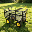 Wagon Cart Garden Cart Trucks Make It Easier To Transport Firewood Yellow+Black by HouseOfZazla