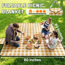 TigeJoy Extra Large Picnic Blanket Waterproof Foldable 80''x80'', Outdoor Picnic Mat Beach Blanket Sandproof for Park, Grass, Travel, Hiking, Camping Essentials, Gingham Picnic Blanket by TinyTreasures Baby Boutique