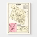 Vintage Map of Plainfield, Massachusetts 1873