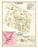 Vintage Map of Plainfield, Massachusetts 1873