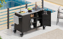 K&K 55.5" Outdoor Kitchen Island with Sink by HouseOfZazla