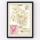 Vintage Map of Plainfield, Massachusetts 1873