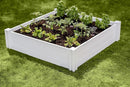 Vita Classic 4 Foot x 4 Foot x 11 inch White Vinyl Raised Modular Garden Bed, White, PVC, BPA and Pthalate Free, VT17108 by GreenHaven Gardens
