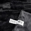 Cozy Bliss Checkered Large Faux Rabbit Fur Black Queen Bed Blanket, Soft Fuzzy Fluffy Minky Furry Plush Blankets for Couch, Bed, Adults (90 * 90 Inches Black) by CozyNest Decor