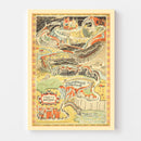 Vintage Map of the Quest of the Goodly Knights, 1927