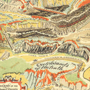 Vintage Map of the Quest of the Goodly Knights, 1927