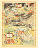 Vintage Map of the Quest of the Goodly Knights, 1927