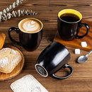 GBHOME 16oz Coffee Mugs Set of 6, Large Ceramic Coffee Mugs for Man, Woman, Dad, Mom, Modern Coffee Mugs Set with handle for Tea/Latte/Cappuccino/Milk/Cocoa. Dishwasher&Microwave Safe,Yellow