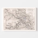 Vintage Map of the Battle of Auerstadt, 1806