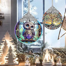 Owl Stained Glass Suncatcher, Jocidea Owl Ornament, Owl Christmas Ornament, Holidays Ornaments, Christmas Tree Ornament, Owl Decor, Gifts for Owl Lovers by GreenHaven Gardens