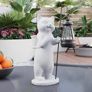 Solar Powered Garden Resin Statue Lights, 10 Inch Waterproof Outdoor Animal Cute Cat Figurine Lights, Suitable for Patios, Balconies, Lawns, Courtyards, Etc (Basket) by GreenHaven Gardens