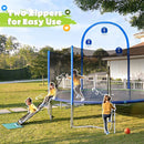 Zupapa Trampolines No-Gap Design 1500 LBS Weight Capacity 16 15 14 12 10 8FT for Kids Children with Safety Enclosure Net Outdoor Backyards Large Recreational Trampoline by TinyTreasures Baby Boutique