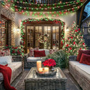 JMEXSUSS Connectable Red and Green Christmas Lights, 8 Modes 100 LED Twinkle String Lights Indoor, Clear Wire Plug-in String Lights Outdoor Waterproof by GreenHaven Gardens