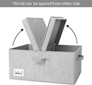 GRANNY SAYS Fabric Storage Bin with Lid, Decorative Storage Box, Extra Large Storage Baskets, Closet Organizer, Gray, 1-Pack by CozyNest Decor