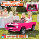 24V 2 Seater Ride on Toys, Licensed Shelby Cobra Kids Power Car Wheeler Ride On Toy w/ 2WD/4WD Switchable, Remote Control, 19" Spacious Seat, 4 Spring Suspension, Music, Bluetooth by TinyTreasures Baby Boutique