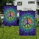 FLAGWIX Peace Hippie American Flags - Sunflower Decor, Garden Flag 12x18, Peace Sign Flags, Decorations Outdoor, A Little Something To Brighten Your Day Flag - Double Sided Heavy Duty Canvas Flags by GreenHaven Gardens