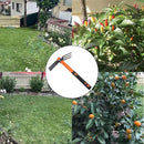 3 Sprongs Dual Head Rake Hoe with Heavy Duty Forged Adze and Ergonomic Non-Slip Handle for Loosening Soil, Gardening, Camping Outdoor 39mm/15-Inch by GreenHaven Gardens