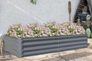 Domi Galvanized Raised Garden Bed, Outdoor Planter Garden Boxes Large Metal Planter Box for Gardening Vegetables Fruits Flowers, Dark Grey(8x4x1ft) by GreenHaven Gardens