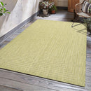 Adiva Rugs Outdoor Indoor Area Rug, Weather Resistant, Easy to Clean, Stain Resistant Floor Mat for Dining Room, Backyard, Deck, Patio (Olive Weiss, 2'6" x 7') by CozyNest Decor