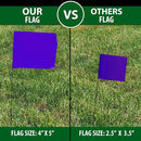 Purple Marking Flags 1000 Pack - 4x5x15 Inch Purple Flags for Outside - Markers For Lawn, Irrigation, Landscaping, Survey & Sprinkler Head Marking by GreenHaven Gardens