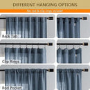 MYSKY HOME Semi Sheer Curtains 84 Inch Length, Living Room Curtains & Drapes Boho Sheer Light Filtering for Sliding Glass Door Windows Soft Elegant Rod Pocket, 100" x 84", Dusty Blue, 1 Panel by CozyNest Decor