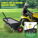 Doniks 52-Inch Tow Behind Lawn Plug Aerator with Universal Hitch, Lawn Aerator Tow Behind with 40 Galvanised Steel Tines,Tray and Inflatable Wheels for Gardens, Lawns, Farms by GreenHaven Gardens