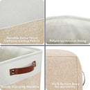 DECOMOMO Extra Large Storage Baskets 54.5L Fabric Storage Bins for Organizing Linen Closet, Toys, Nursery (Beige and White, XXXL - 3 pack) by CozyNest Decor