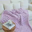 Maetoow Chenille Chunky Knit Blanket Throw (30×40 Inch, Handmade Warm & Cozy Blanket Couch, Bed, Home Decor, Soft Breathable Fleece Banket, Christmas Thick and Giant Yarn Throws, Purple by CozyNest Decor