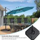 PURPLE LEAF 11 Feet Patio Cantilever Umbrella with Base Outdoor Umbrella Round Aluminum Offset with 360-degree Rotation for Garden Deck Pool Patio, Turquoise Blue by GreenHaven Gardens