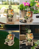 iStatue Solar-Powered Turtle Figurine Light with Glowing Cup - 5.5 in Lifelike LED Decorative Lamp for Outdoor Ambiance - Patio Table, Yard & Garden Decor (Turtle) by GreenHaven Gardens