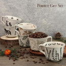 Ceramic Coffee Mug, 12 oz Novelty Unique Teacup with Large Handle, Stoneware Cup for Tea Mocha Latte Cappuccino Espresso (Butterfly) by CozyNest Decor