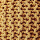 REDEARTH · Round Pouf Ottoman - Hand Knitted Cable Boho Poof Home Décor Pouffe Circular Footrest for Living Room - Bedroom - Lounge - Nursery - 100% Cotton Poufs (19.5"x19.5"x14") - Mustard by CozyNest Decor