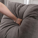 chairus 2 Sets Mid-Century Modern Accent Chairs with Ottoman, Linen Fabric Armchair with Wood Legs Comfy Upholstered Single Sofa Chair for Living Room/Bedroom/Lounge, Grey by CozyNest Decor
