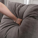 chairus Mid-Century Modern Accent Chair with Ottoman, Linen Fabric Armchair with Wood Legs Comfy Upholstered Single Sofa Chair for Living Room/Bedroom/Lounge, Grey by CozyNest Decor
