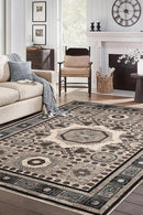 Keen Home Design 10x14 Rug - Machine Washable Area Rug with Non-Slip Backing, Ideal for Living Room, Dining Room, Bedroom - Vintage, Easy Clean, Durable, Low Pile Rug - (9'7" x 14') by CozyNest Decor