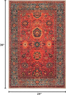 Keen Home Design 2x3 Rug - Machine Washable Entry Rug with Non-Slip Backing, Ideal for Enteryway, Kitchen, Bathroom, Laundry Room - Vintage, Easy Clean, Durable, Low Pile Rug - (2' x 3') by CozyNest Decor