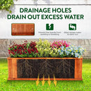 IDZO Wooden Window Box 40 in, Spacious Wooden Planter Boxes with Convenient Drainage Holes, Durable Oil Coated Window Box for Flowers & Plants, Decor Garden, Balcony, Backyard, Easy Assembly by GreenHaven Gardens