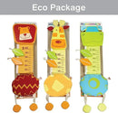 Wood and Fabric Wall Growth Chart, Height Measurement, Scale, Ruler for Kids (Giraffe) by CozyNest Decor