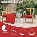 Patio Chair Cushions 19 X 19 X 4 Inch Waterproof Outdoor Seat Cushions for Patio Furniture, Outdoor Sofa Couch Pads with Ties & Handle, Set of 2, Red by GreenHaven Gardens