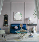 Poppy Mirror With Metal Frame Contemporary Design For Bathroom, Entryway Wall Decor