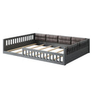 Upholstered Platform Bed With Guardrail And Pillow by HouseOfZazla