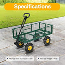 VIVOHOME Garden Cart Steel Heavy Duty 900 LBS Yard and Garden Wagon with 10 inch Tire and Handle Attach to ATV or Tractor Green by GreenHaven Gardens