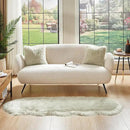 AMTOVO Faux Sheepskin Rug, Light Grey Ultra Soft Fluffy Shag Area Rug, 2 x 6 ft Faux Fur Rug for Bedroom Sofa Throw Cushion Room Decor, Sheepskin by CozyNest Decor